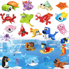 VEMBAP ocean animals shark set shown as a party favor for kids' events
