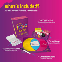 VENNS WITH BENEFITS durable cards handle spills during enthusiastic play