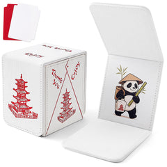 Venssu Chinese Takeout Deck Box with panda lid for quick access