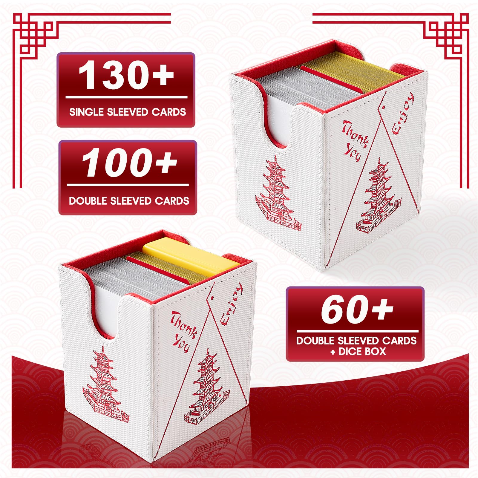 Venssu deck box with magnetic closure protects cards in transit