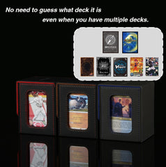 Venssu MTG deck box shown open with cards for quick access.