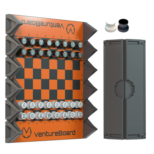 VentureBoard 6 inch magnetic chess set unrolled for instant play on the go