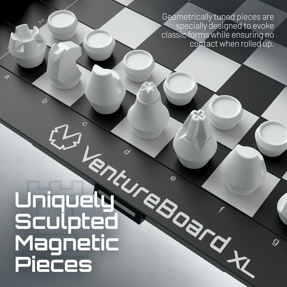 VentureBoard XL compact shell storage showing secure piece organization