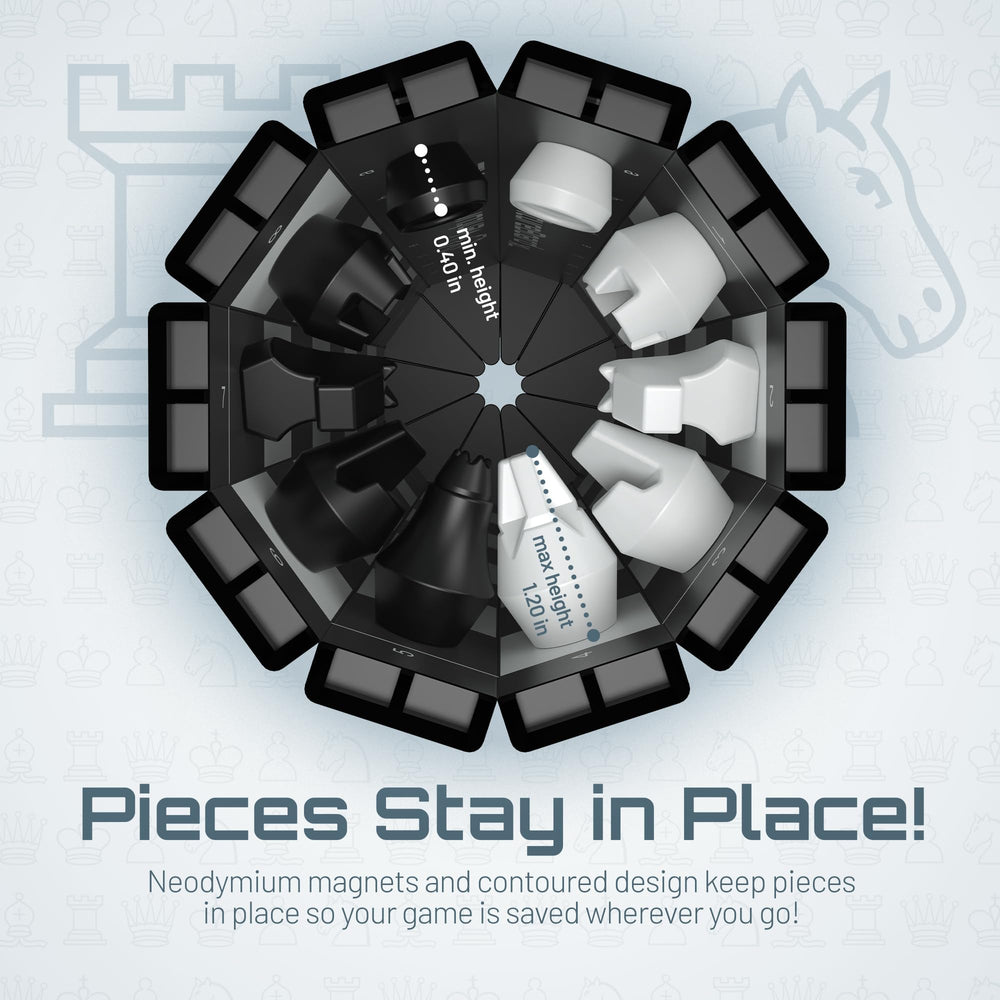 VentureBoard XL includes 32 magnetic pieces for a complete set