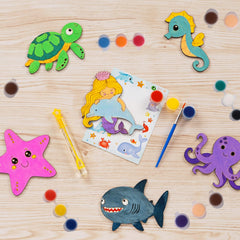 VENUSFIT DIY sea creatures painting activity supports creativity.