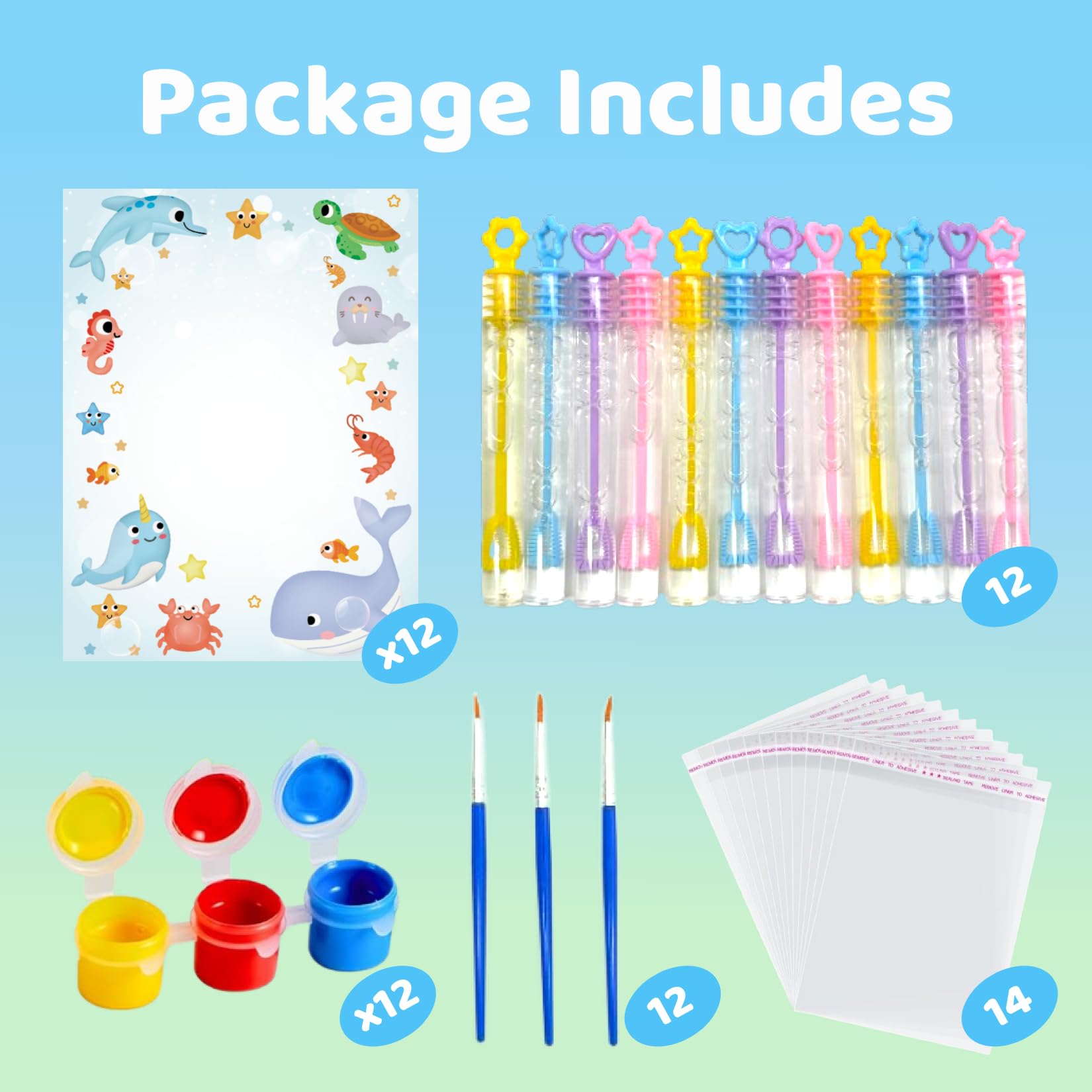 VENUSFIT Watercolor paints with brushes to fuel ocean crafts.