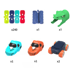 Veook easy assembly with 240 pieces supports solo or guided play.