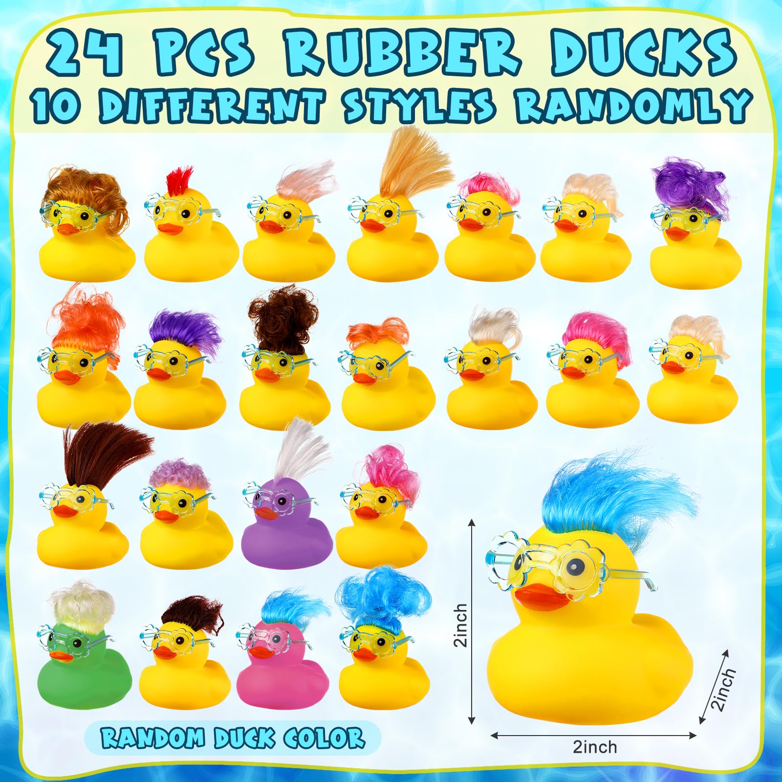 VercanMonth ducks with blue flower sunglasses for playful styling