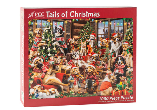 Vermont Christmas Company dog-cat-theme puzzle collection for animal lovers during holidays