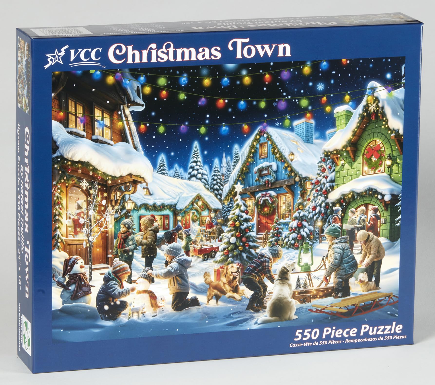 Vermont Christmas Company interlocking puzzle pieces with precise fit for satisfying build