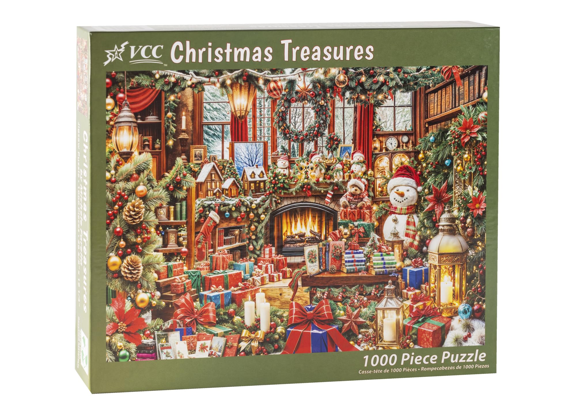 Vermont Christmas Company puzzle with randomly shaped pieces for engaging assembly