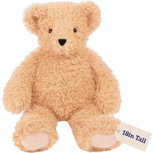 Vermont Teddy Bear Classic 18-inch soft fur for cozy hugs.