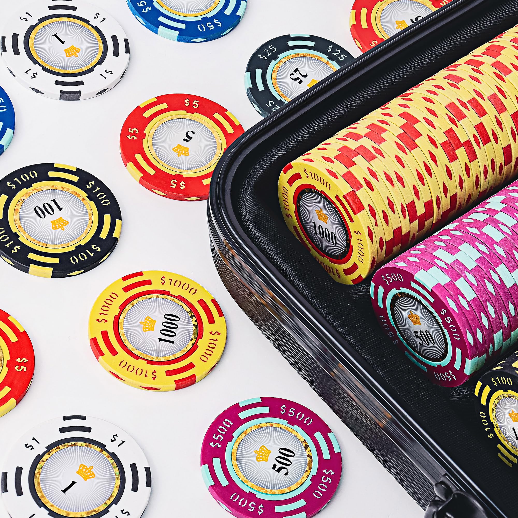 Versa Games 500-piece set shows balanced color mix for gameplay.