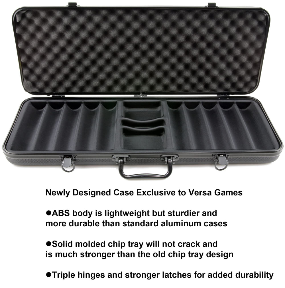 Versa Games Pro poker chip case front shows durable ABS construction