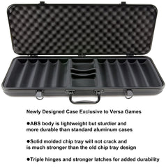 Versa Games Pro poker chip case front shows durable ABS construction