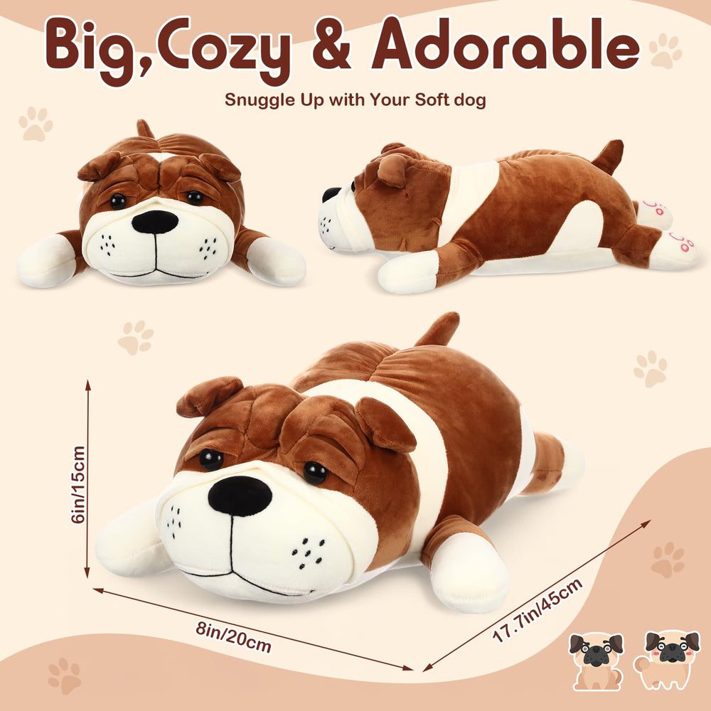 Vertintong embroidered details on the plush dog add lifelike charm for imaginative play.