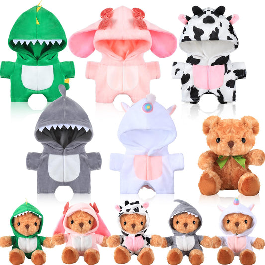 Vertintong bear clothes—5 styles set for playful dress-up on plush bears.