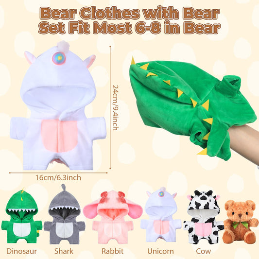 Vertintong bear-doll toy cotton clothes to spark creative styling.
