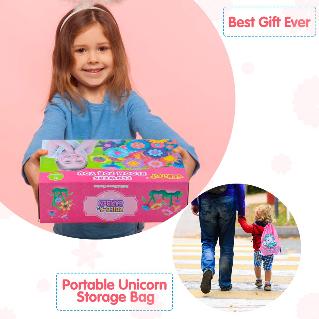 Child playing with VERTOY garden set during pretend play.