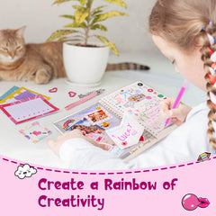 VERTOY notebook open showing 70 pages for journaling and planning