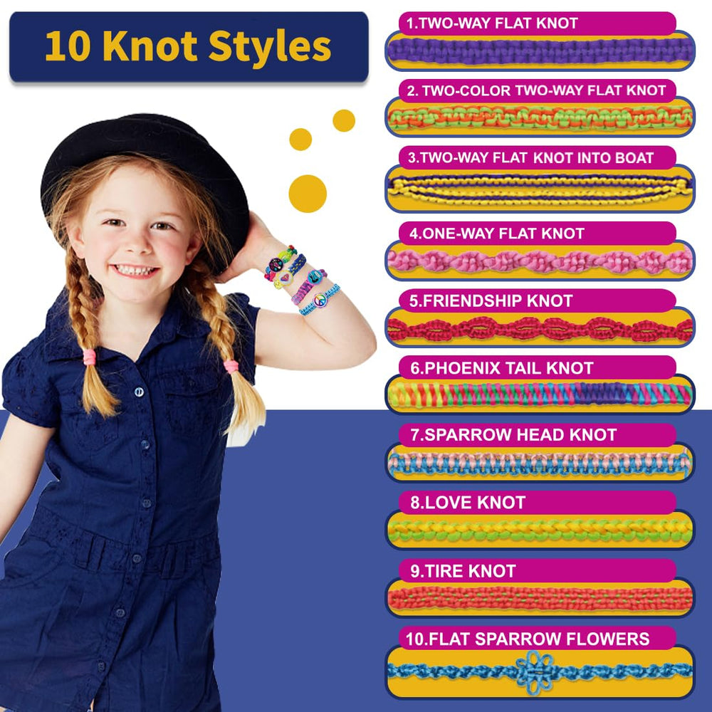 VERTOY extensible-braiding-rings for secure, neat weaving during each bracelet project.