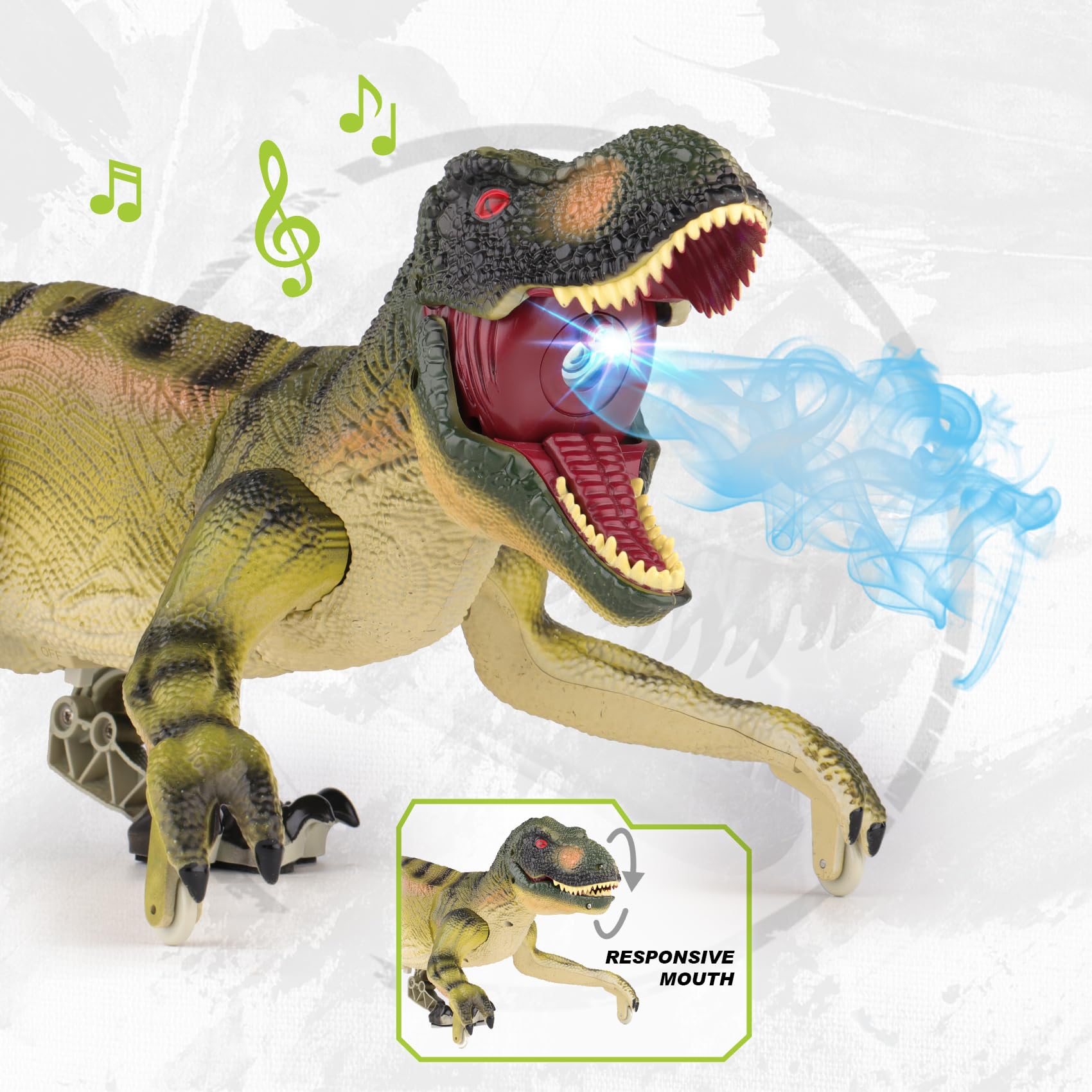 VERTOY RC dino touch-sensing movement triggers interactive sounds on touch.