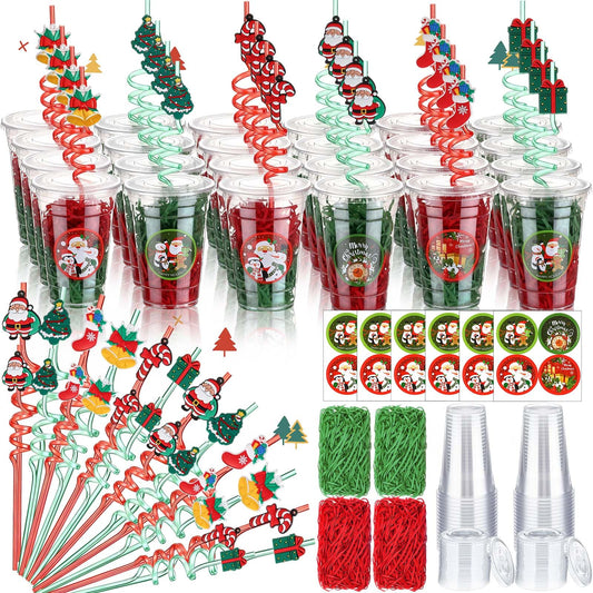 Vesici 20oz Christmas cups with lids for festive drinks