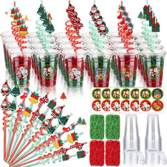 Vesici 20oz Christmas cups with lids for festive drinks