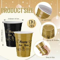 Vesici blue and white New Year pattern cups enhance winter parties.