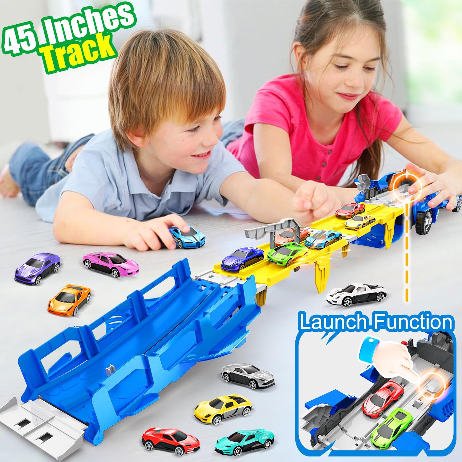 VESIHOLO extended 44.9 inch dino track for racing fun