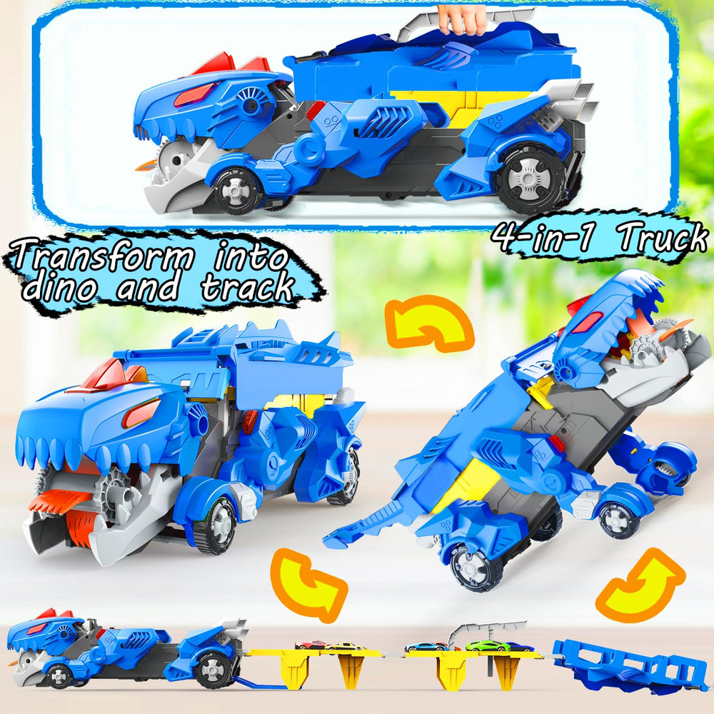 VESIHOLO storage-ready dino truck with parking spaces