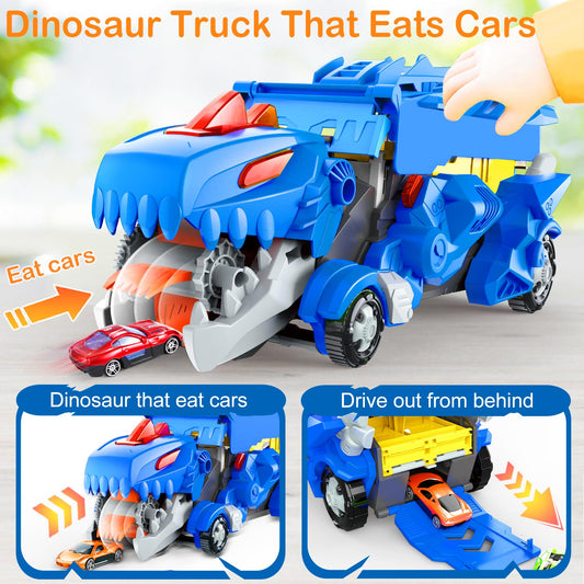 VESIHOLO dinosaur truck transforms into dino for imaginative play