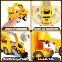 Veslier 9in1 construction truck push-and-go action for active play