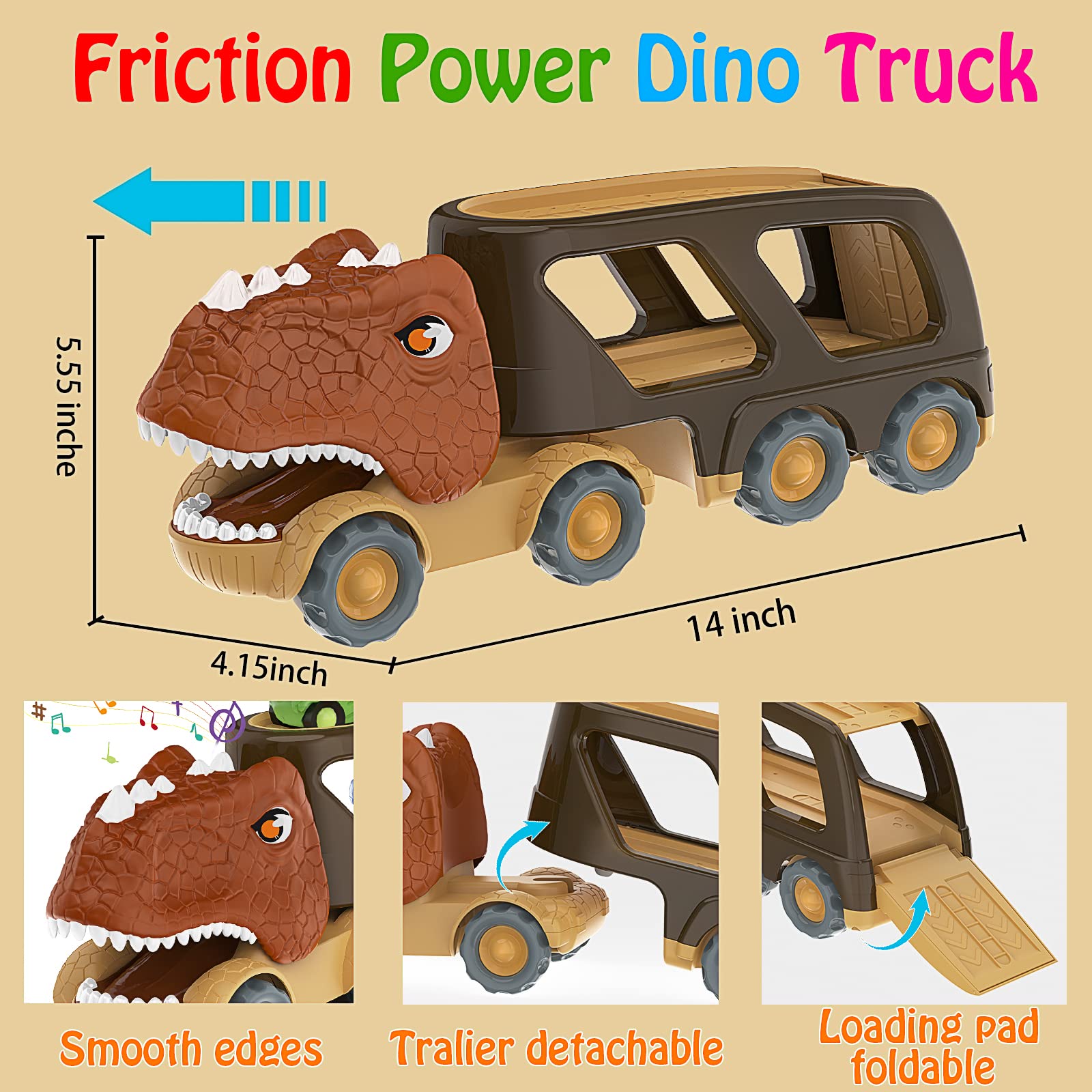 Veslier BPA-free ABS plastic dinosaur toy designed to withstand play
