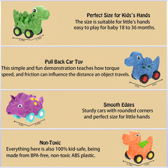 Veslier child-friendly dino truck promotes imagination and coordination
