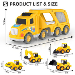 Veslier six mini cars included for varied building and transport play.
