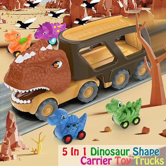 Veslier pull-back dino cars in a four-pack for imaginative racing