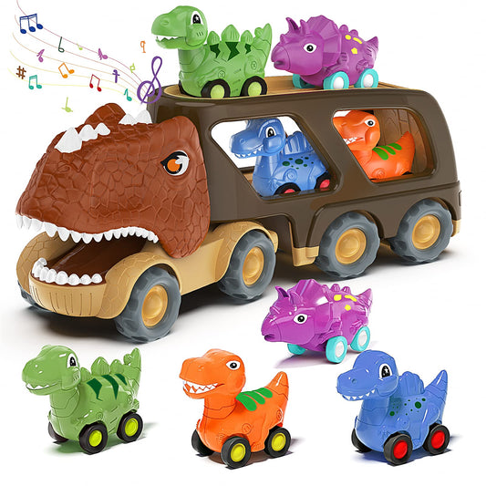 Veslier dinosaur truck with friction action for active play and durability