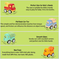 Veslier pull-back cars image showing quick-action play for little hands.