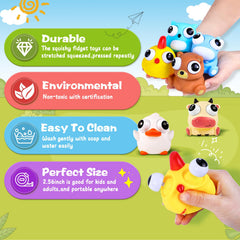 VESPRO 8-pack calf squishy with popping eyes for hand exercises