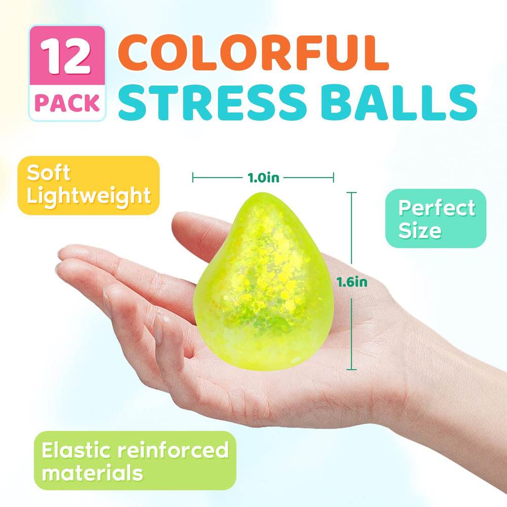 VESPRO brightly colored stress balls set for sensory play and daily calm