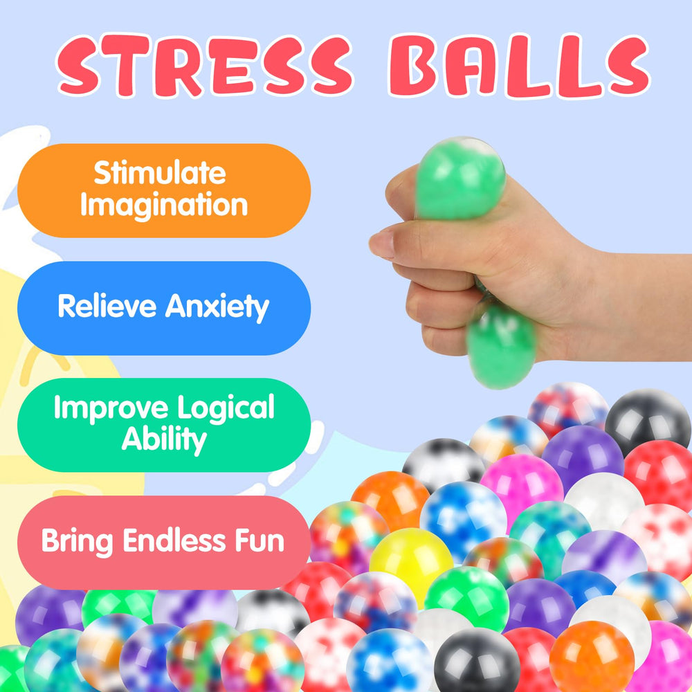 VESPRO stress ball varieties pack shows colors and textures.