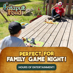 Durable plastic catapults from Vesuvius Media Catapult Feud.