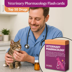 Vet Tech Flashcards durable card stock, built for long-term study use.
