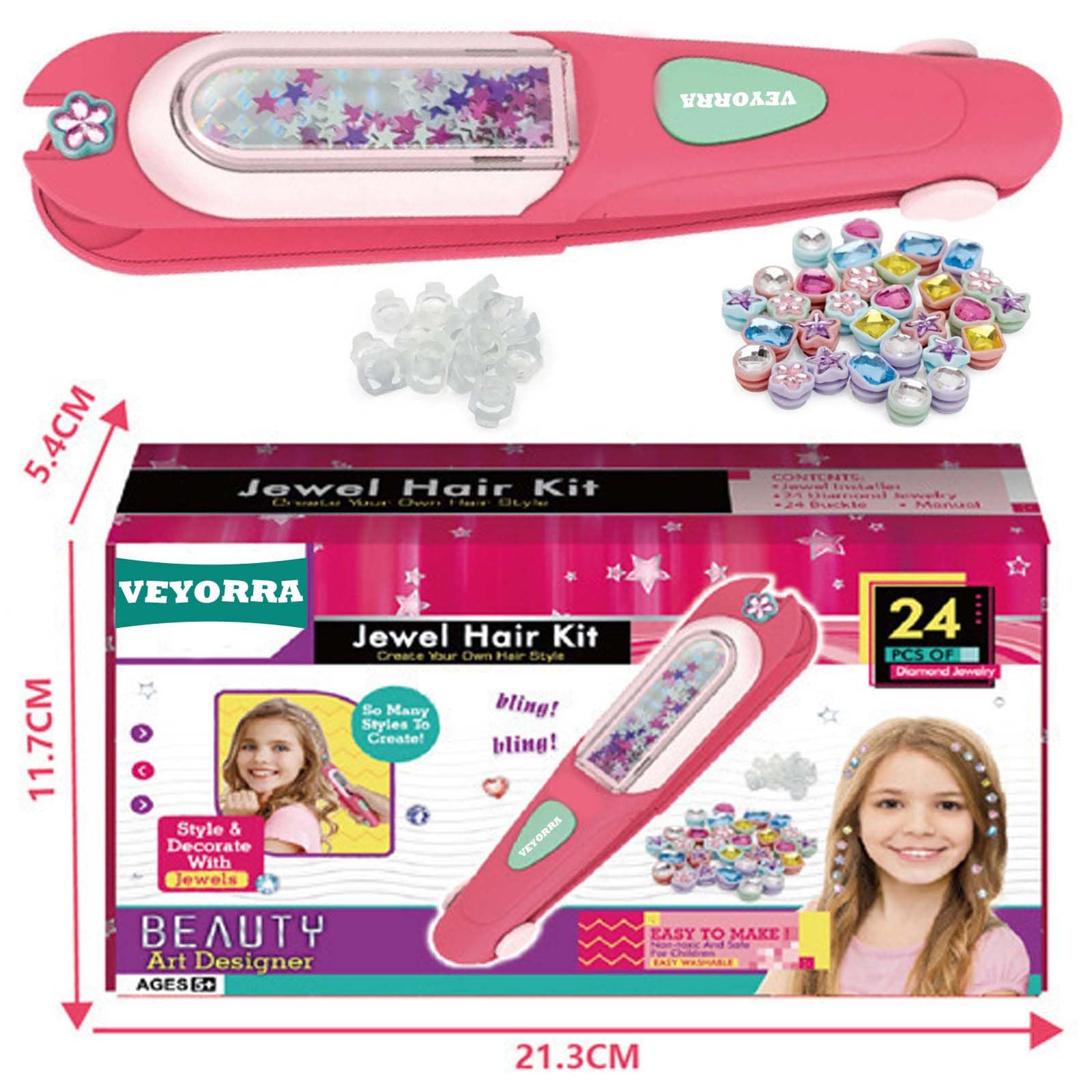 VEYORRA party and holiday hair art kit for festive looks