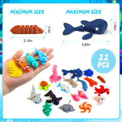 VGBEP sea animals sharks figurine with tactile detail for desk use.