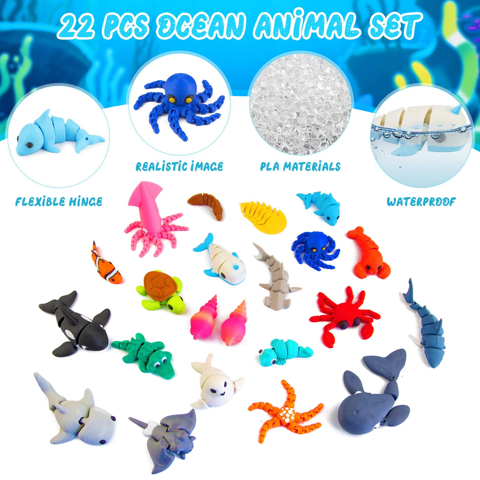 VGBEP sea animals whale-sharks mini figure supports focus and stress relief on the desk.