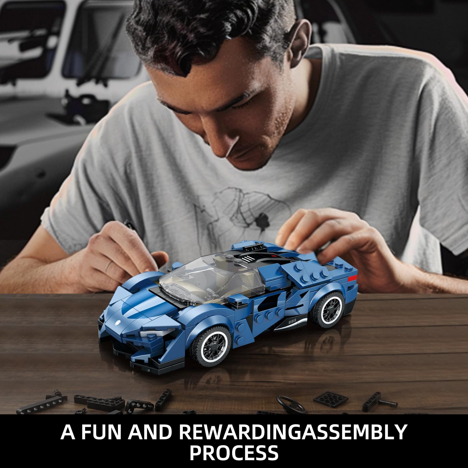 VGD 2-pack race car models – display piece, sparks creativity during build-and-display.