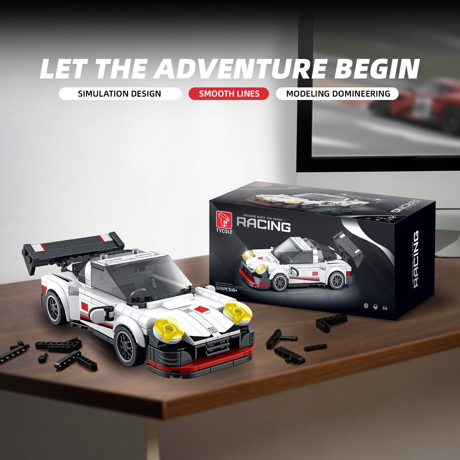 VGD sports-car model kit assembly highlights easy, beginner-friendly building sessions.