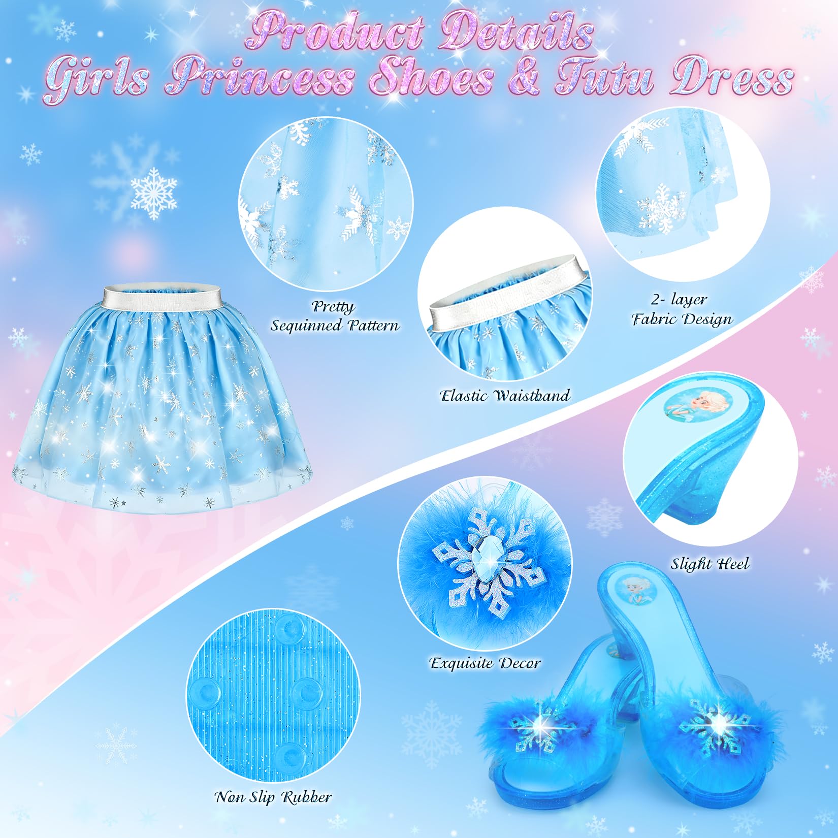 VGOFUN blue dress with stars and snowflakes sparks dress-up creativity.